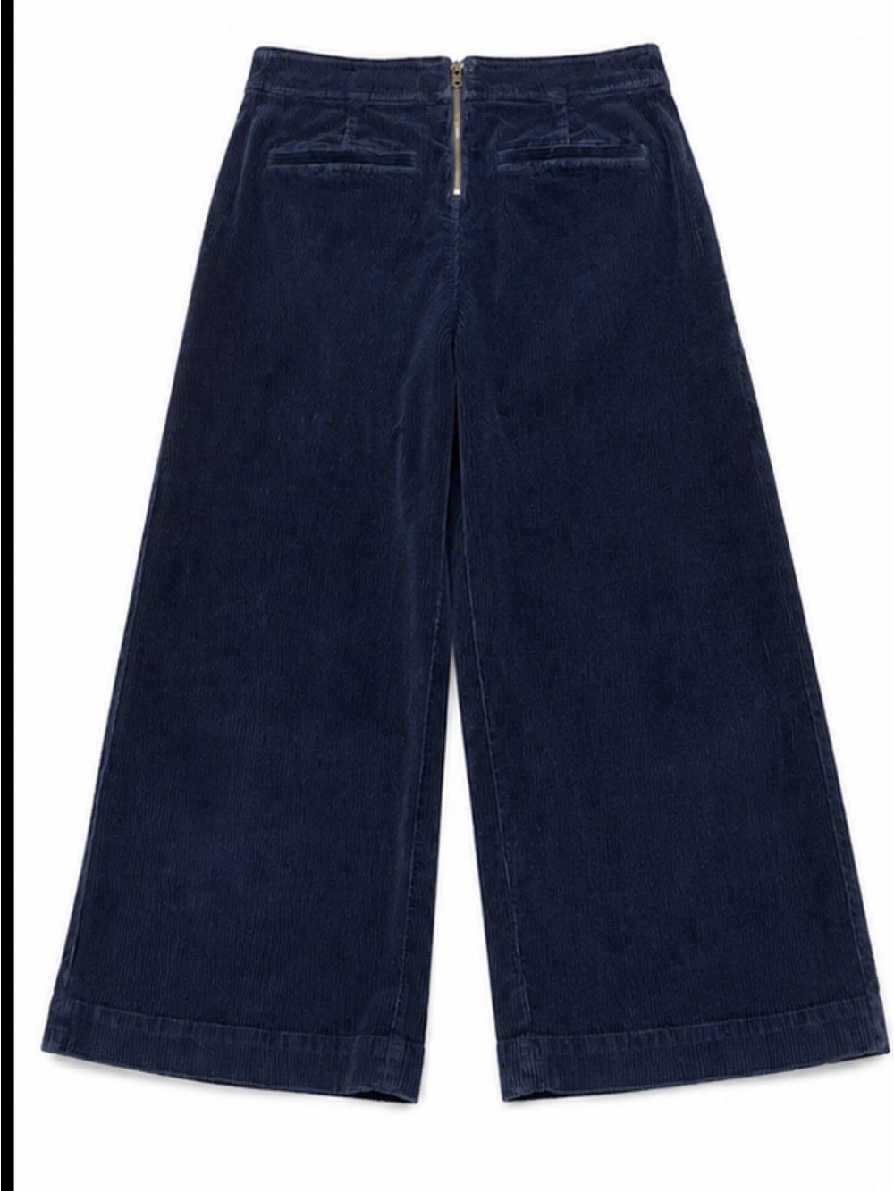 Madewell Crop Wide Leg Navy Corduroy Pants - Women Sz 25. P10 - Picture 4 of 7